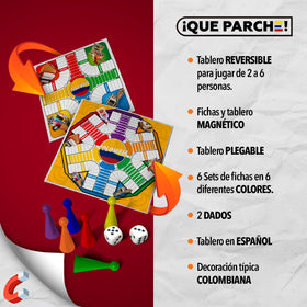 PAP Products Parques two-sided board supports 4 or 6 players.