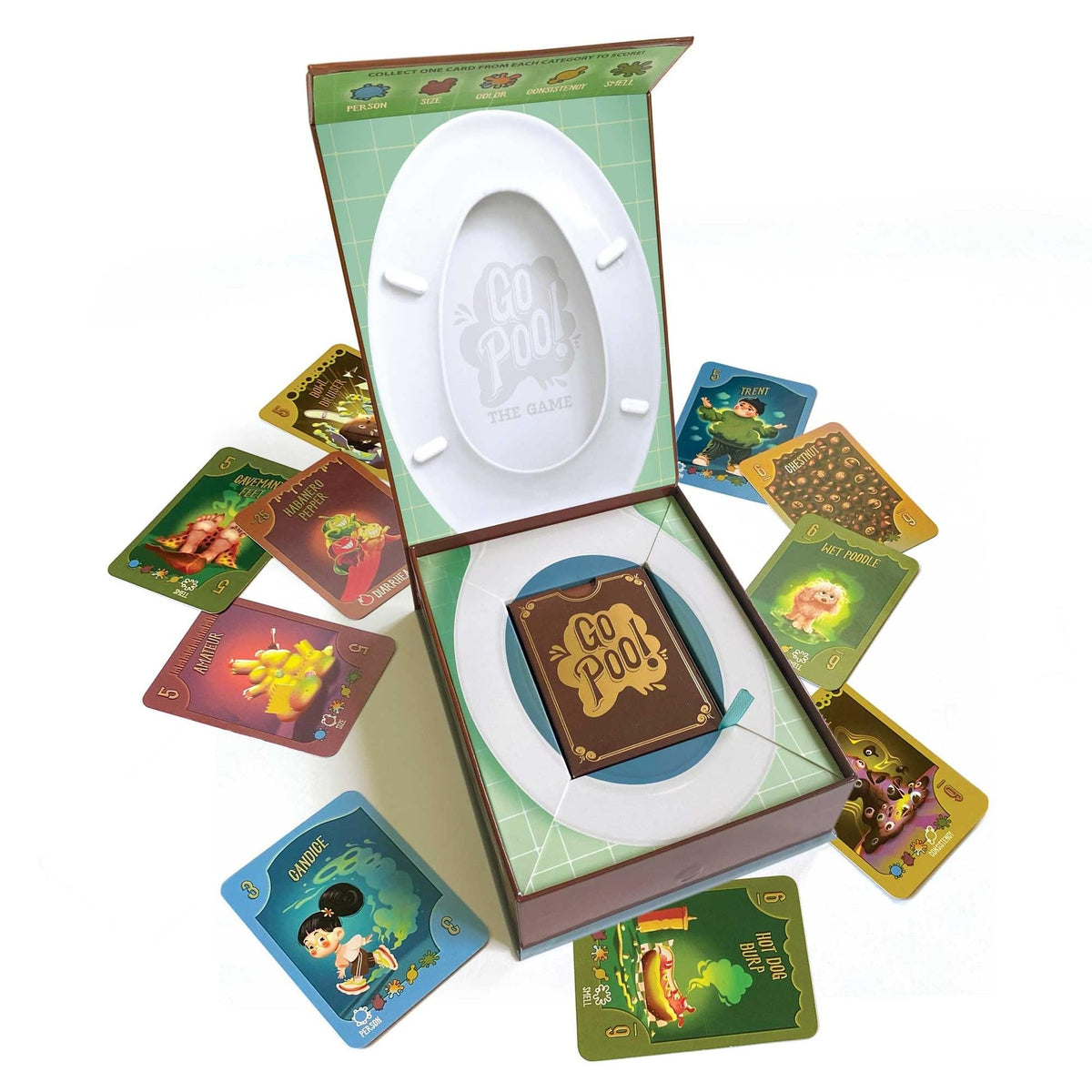 Paper House Go Poo Game play scene 2 showing friends laughing during turns