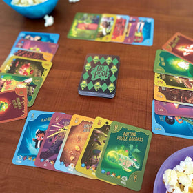 Paper House Go Poo Game toilet card in action during play