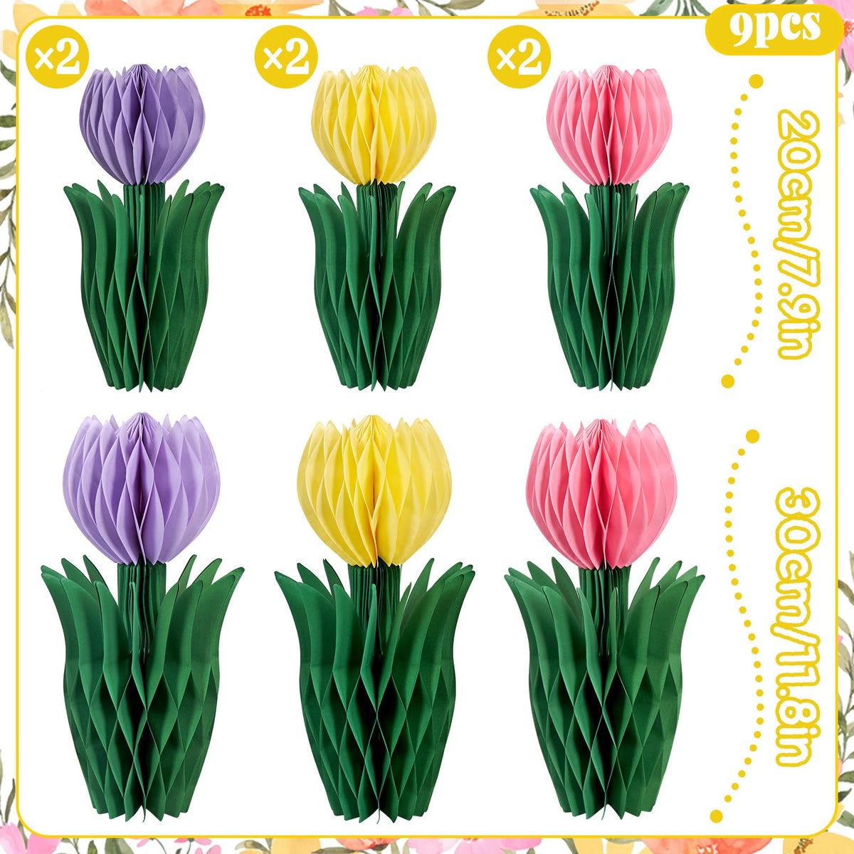 PAPER JAZZ tulip honeycomb centerpiece large lavender for romantic wedding decor
