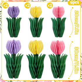 PAPER JAZZ tulip honeycomb centerpiece large lavender for romantic wedding decor