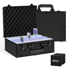 PAPNIX Toploader storage box showing capacity for 600+ toploaders keeps cards organized