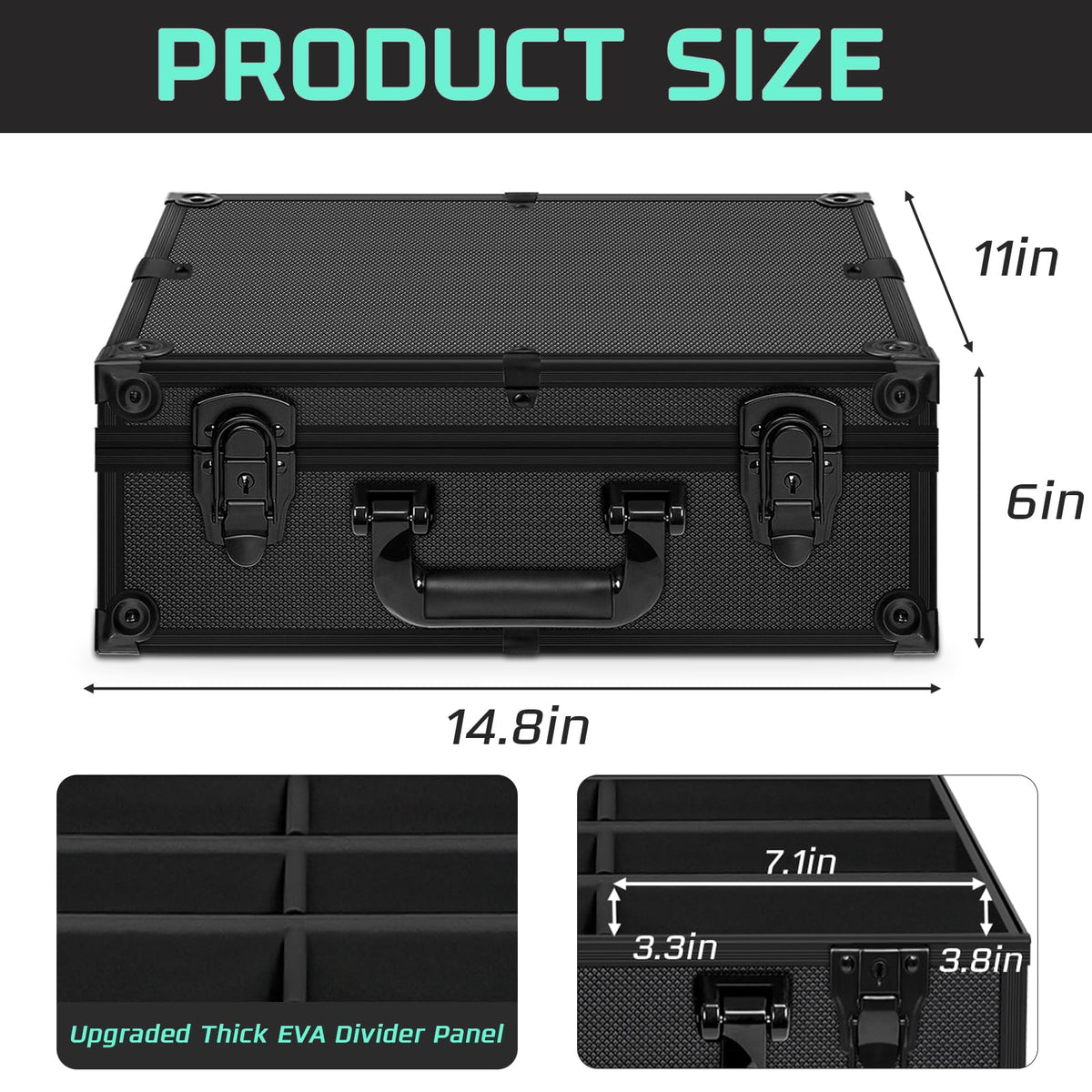 PAPNIX storage box fits 3x4 toploaders and magnetic holders for organized storage