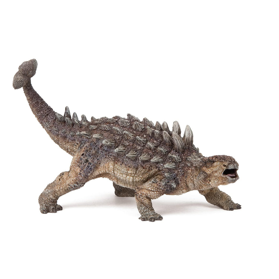 Papo Ankylosaurus armored back detail highlights protective plates for educational display.