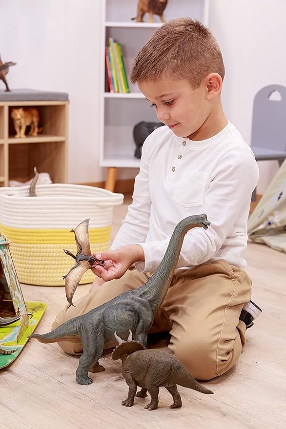 Papo Ankylosaurus club tail action captures defensive posture for imaginative play.