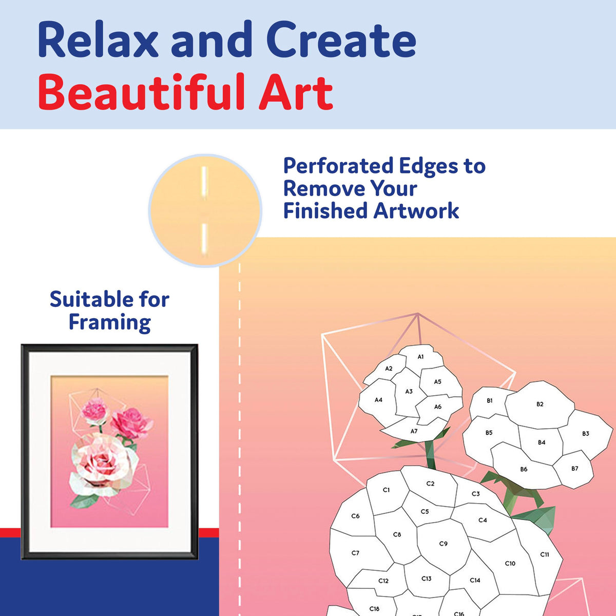 PAPP Sticker by Number Beautiful Botanicals page sparks mindful focus through gentle placement