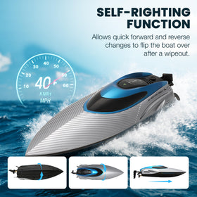 Parabound RC Boat 2.4GHz transmitter shown for stable long-range control.