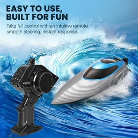 Parabound RC Boat rechargeable battery and USB charger for extended play.