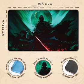 Paramint Dark Lord stitched back non-slip surface helps stable card draws.