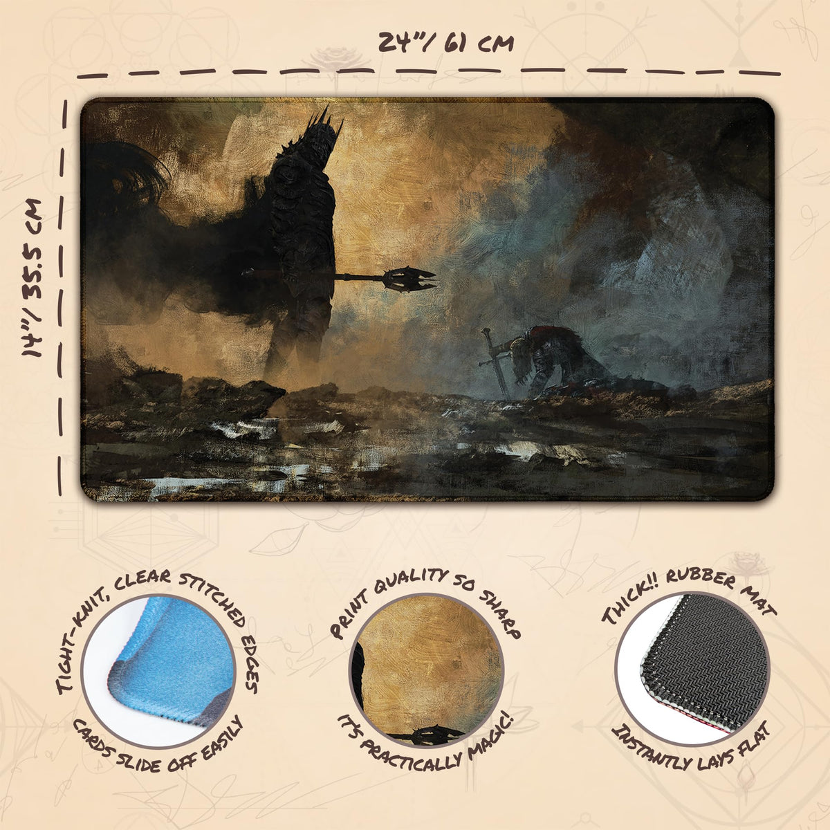 Paramint Fate of Isildur non-slip bottom keeps mat in place during play