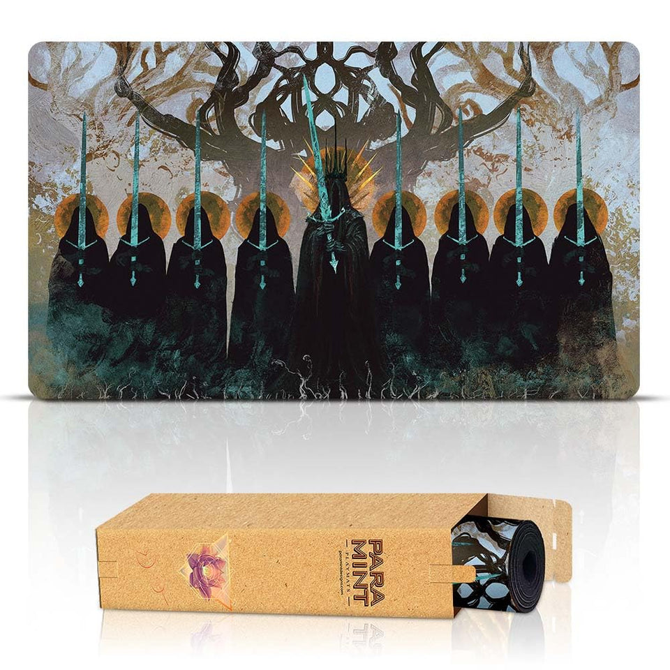 Paramint Nine Black Riders playmat full art view for MTG battles.