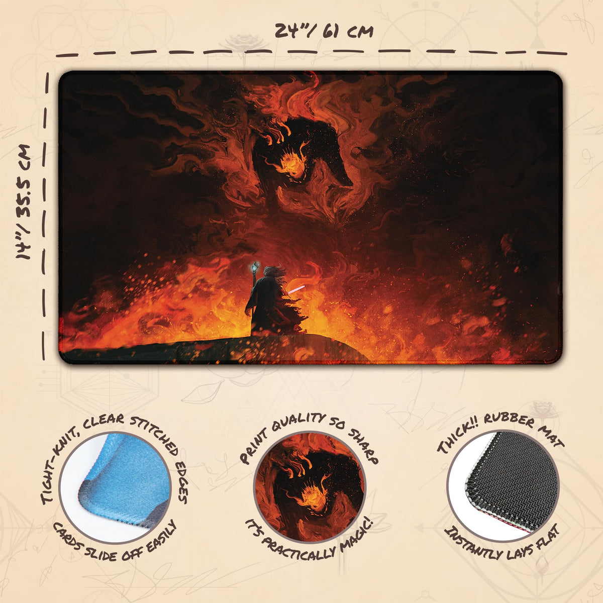 Paramint Shadow and the Flame anti-fray stitched edges for durable sessions