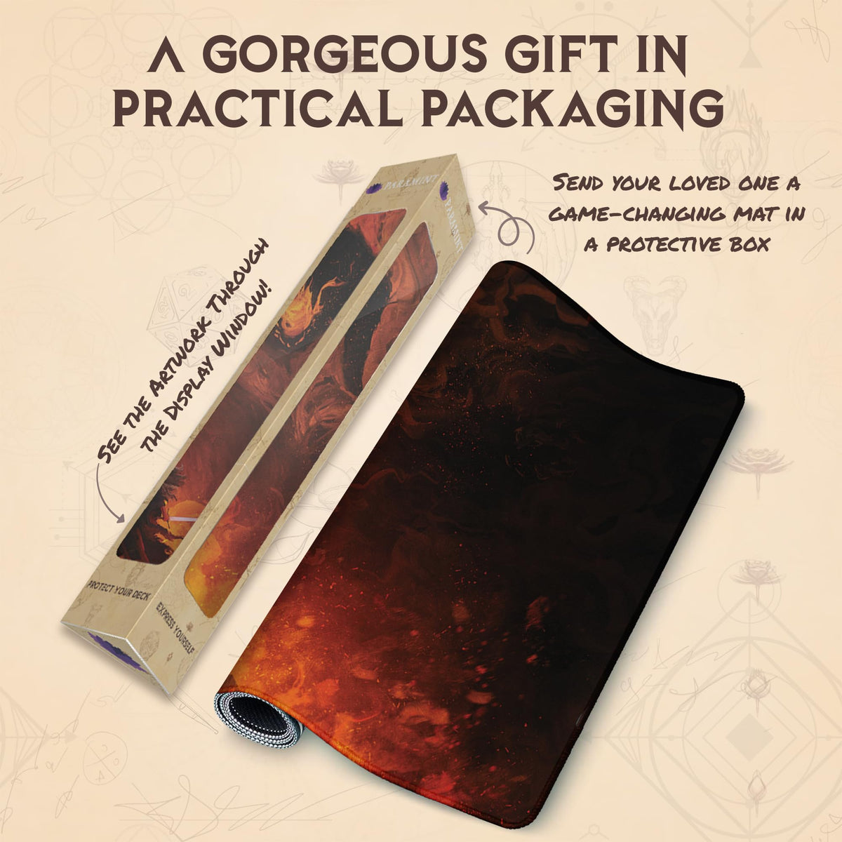 Paramint Shadow and the Flame sturdy storage box protects your mat