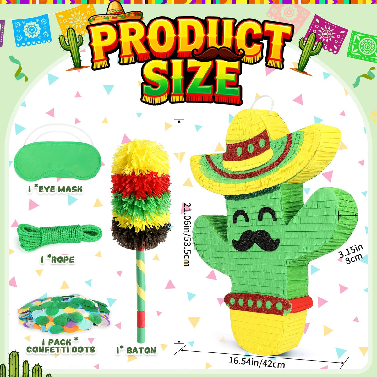 Pardecor cactus pinata 21inch size makes a bold centerpiece for gatherings.