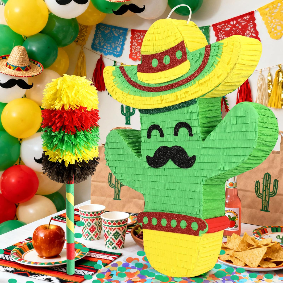 Pardecor cactus pinata fillers support for candies and small toys during the party.