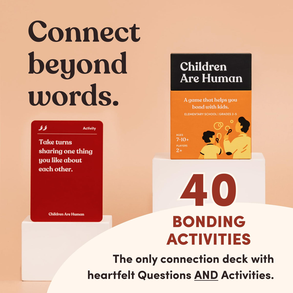 Child and parent engage with prompts encouraging listening and empathy.
