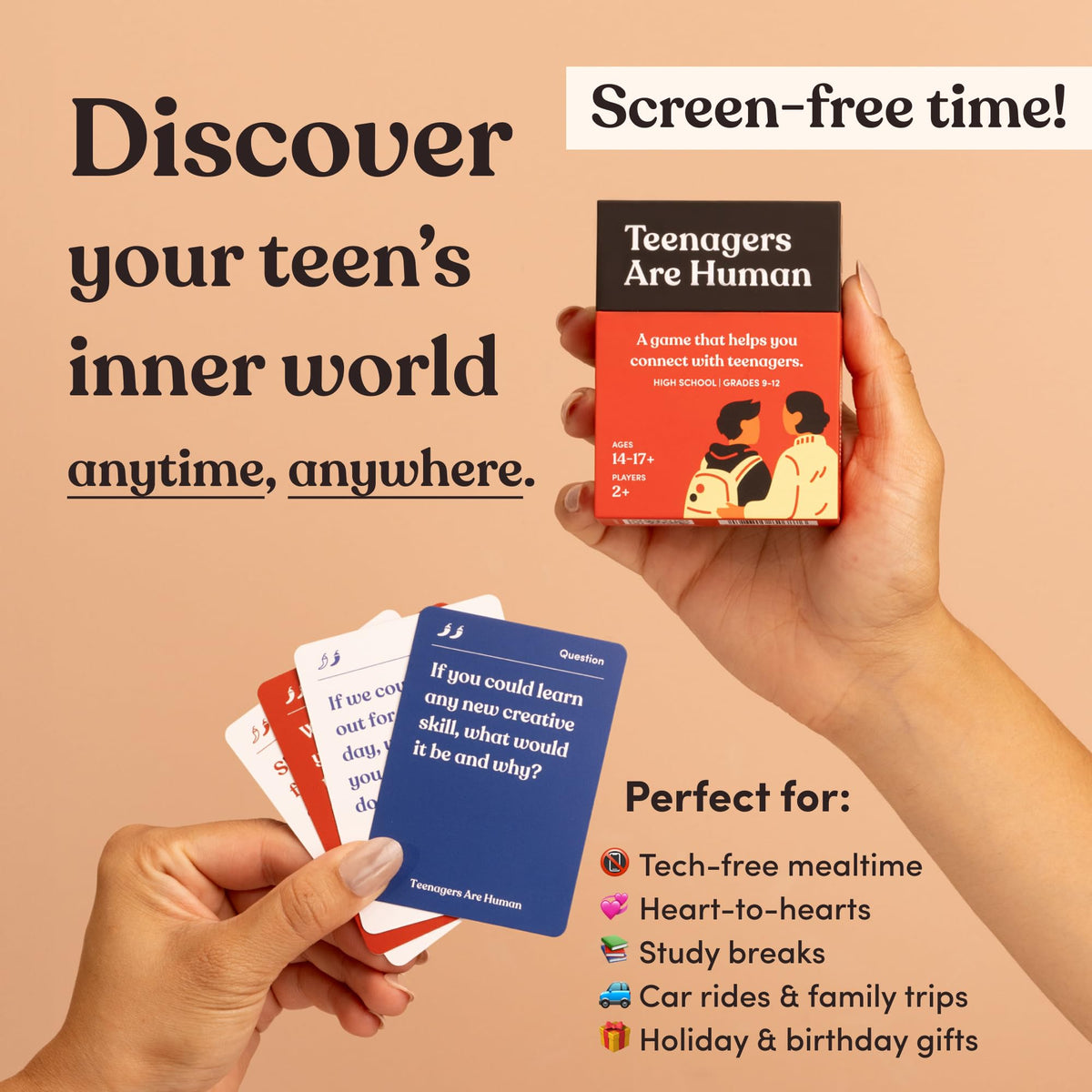 Parents Are Human level 2 deeper talk card fosters introspective shares and trust
