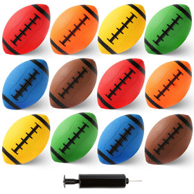 PARENTSWELL 12-pack toddler footballs, 7-inch size ideal for shared play and early motor skills.