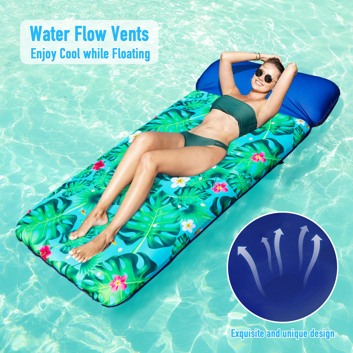 PARENTSWELL 2-in-1 fabric-mesh design keeps you cool while you sunbathe.