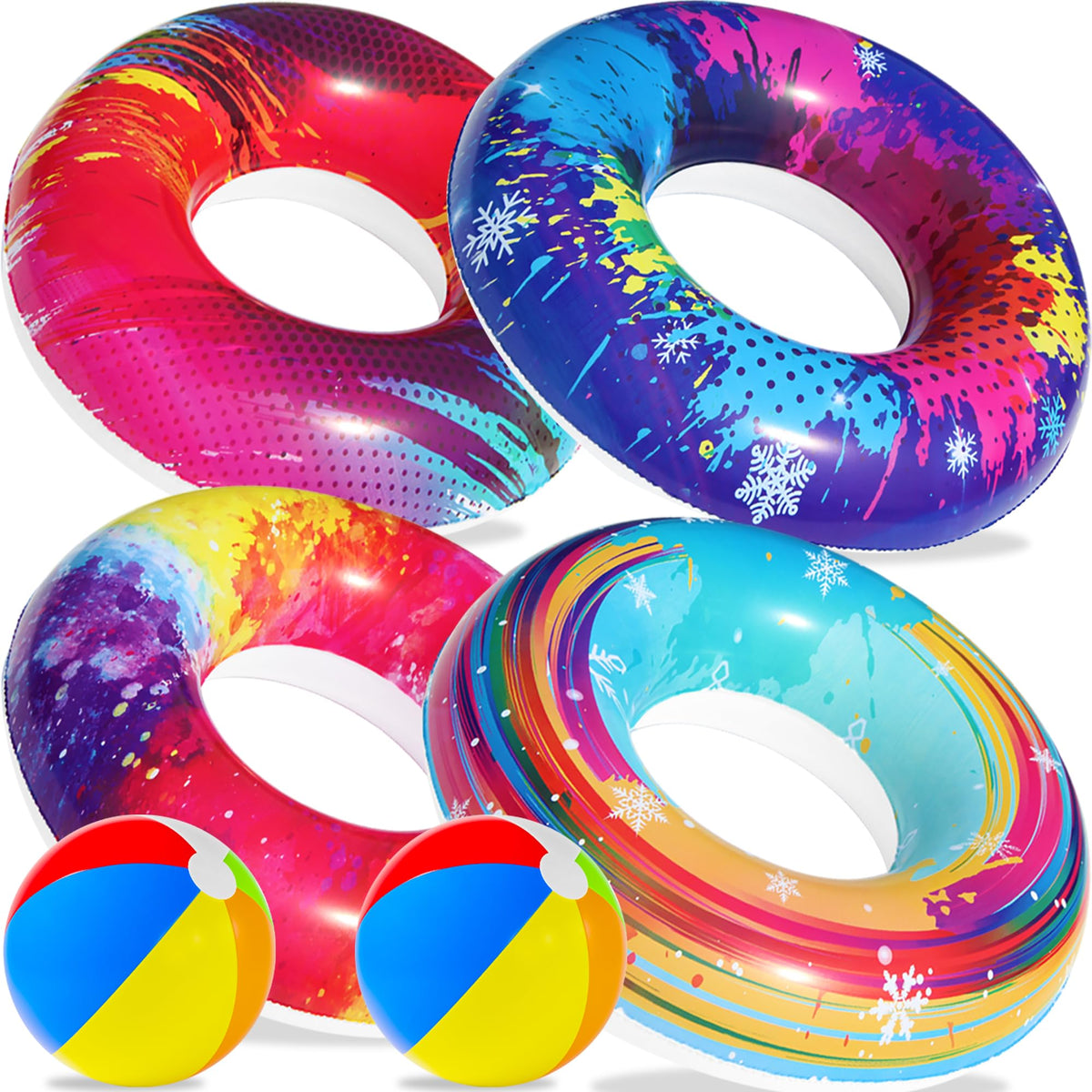 PARENTSWELL pool floats rings pack, durable rings for safe water play