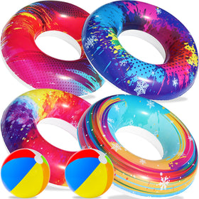 PARENTSWELL pool floats rings pack, durable rings for safe water play