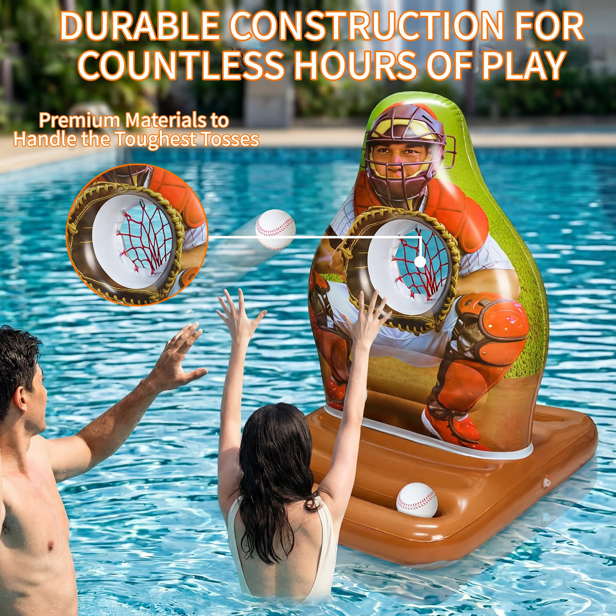 PARENTSWELL anchor system keeps game steady on pool or lawn