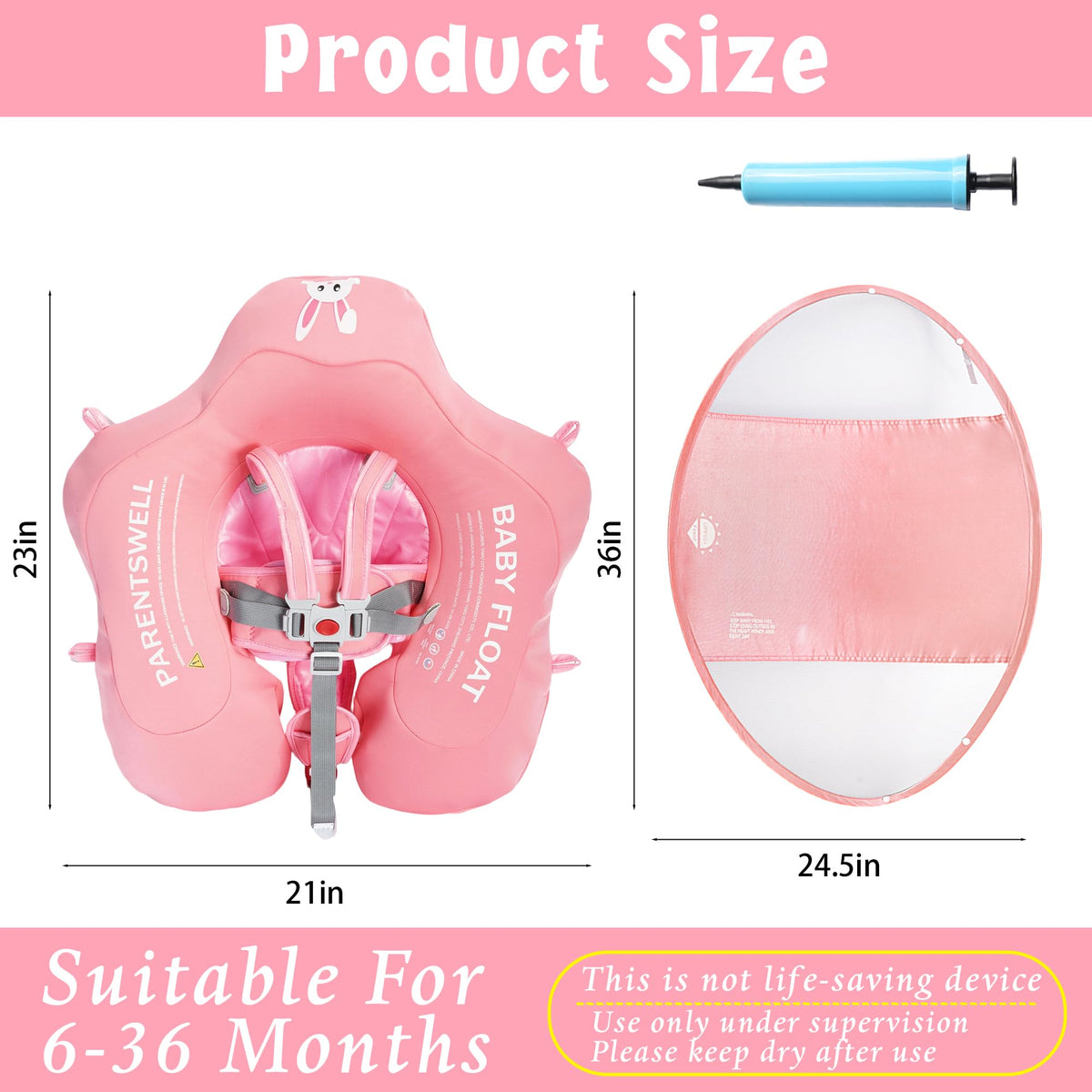 Parentswell baby float safety straps keep your child secure during pool play.