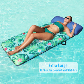 PARENTSWELL fabric-covered lounge offers silky-soft surface for luxurious poolside relaxation.