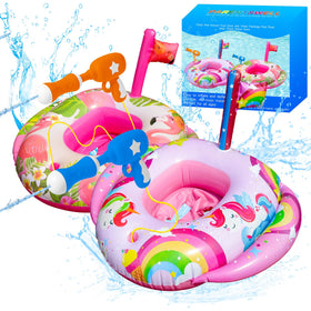PARENTSWELL flamingo pool float for kids, bright and stable water play.
