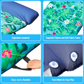 PARENTSWELL headrest pool lounger supports neck comfort during long pool sessions.