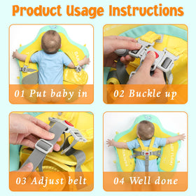 Parentswell infant pool float supports ages 6-36 months up to 50 lbs