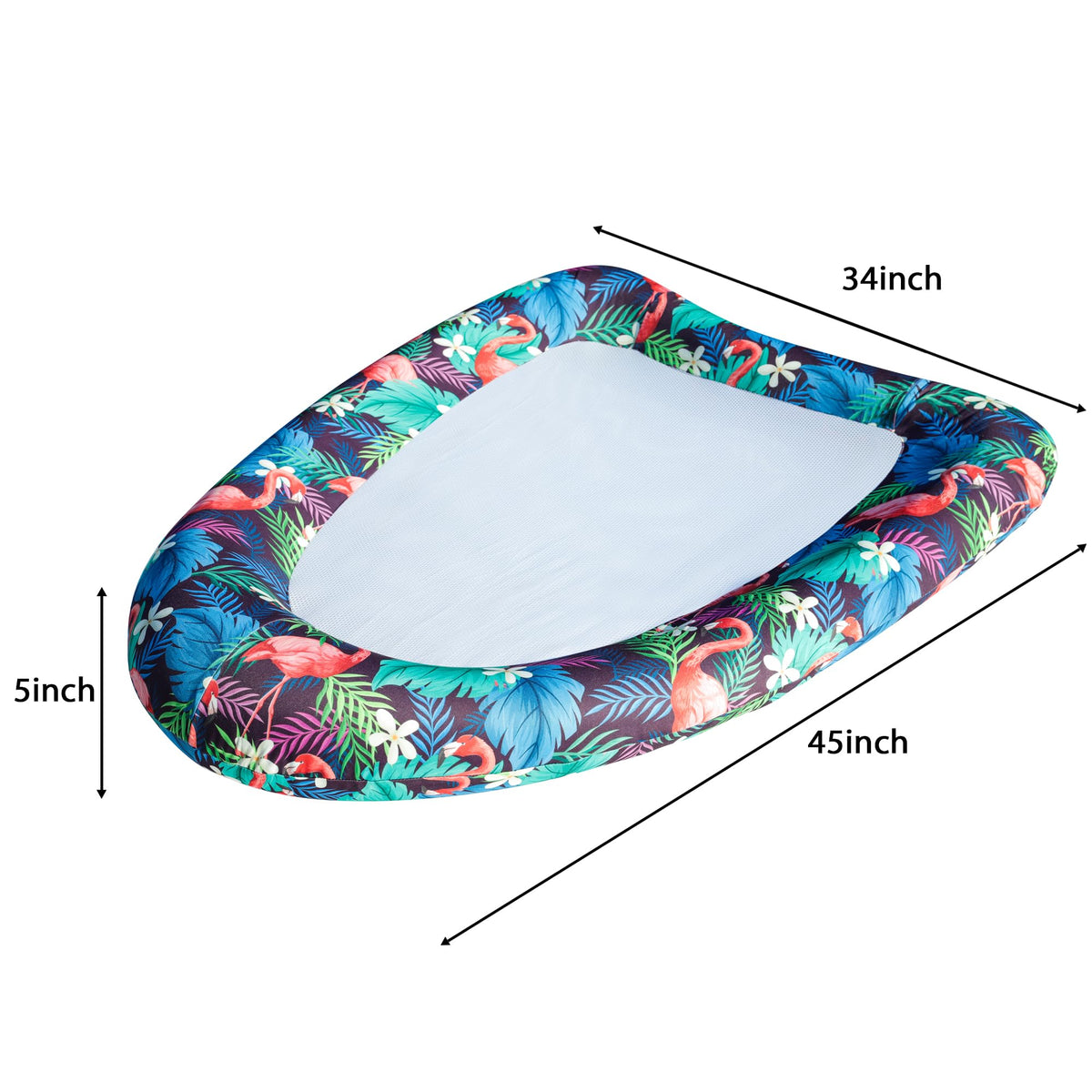 Parentswell float features rounded edges for safe lounging and peace of mind.