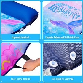 PARENTSWELL Mermaid heavy-duty pool float supports adults up to 350 lbs.