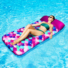PARENTSWELL Party-ready mermaid scales float adds color to water days.