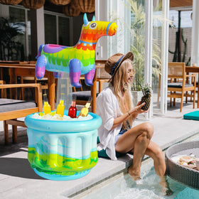 PARENTSWELL party prop evokes tropical vibes and guest engagement.