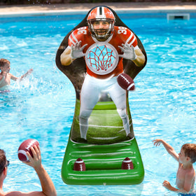 Parentswell pool games set inflatable football target for water play and scoring.