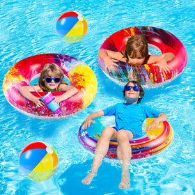 PARENTSWELL twilight red pool floatie for relaxing lounging under sunlit afternoons