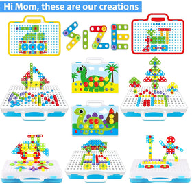 Parhlen building blocks truck assembly for hands-on motor skill development