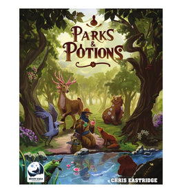 Parks & Potions dice roll setup for family-friendly strategy and forest exploration