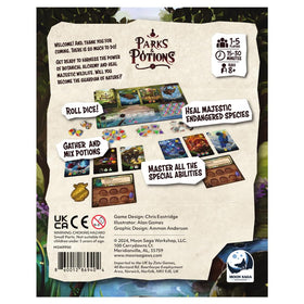 Parks & Potions game board layout shows quick setup and smooth gameplay