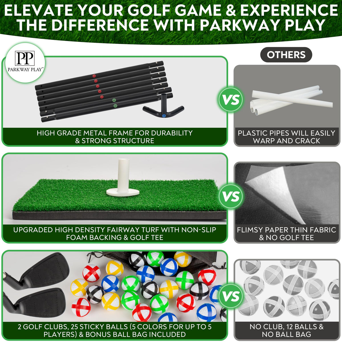 Parkway Play carry bags enable quick, portable setup