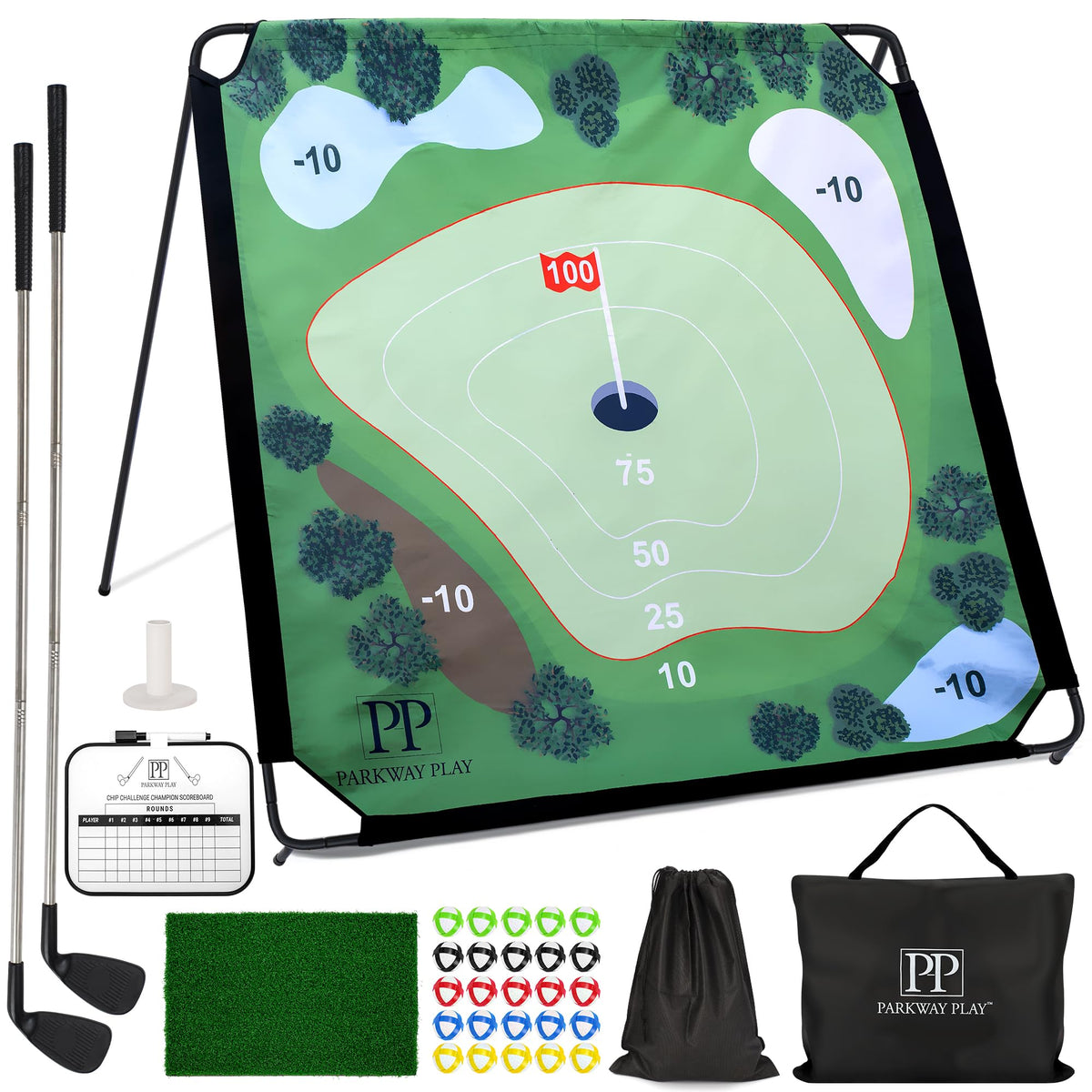 Parkway Play weather-resistant metal frame for year-round play