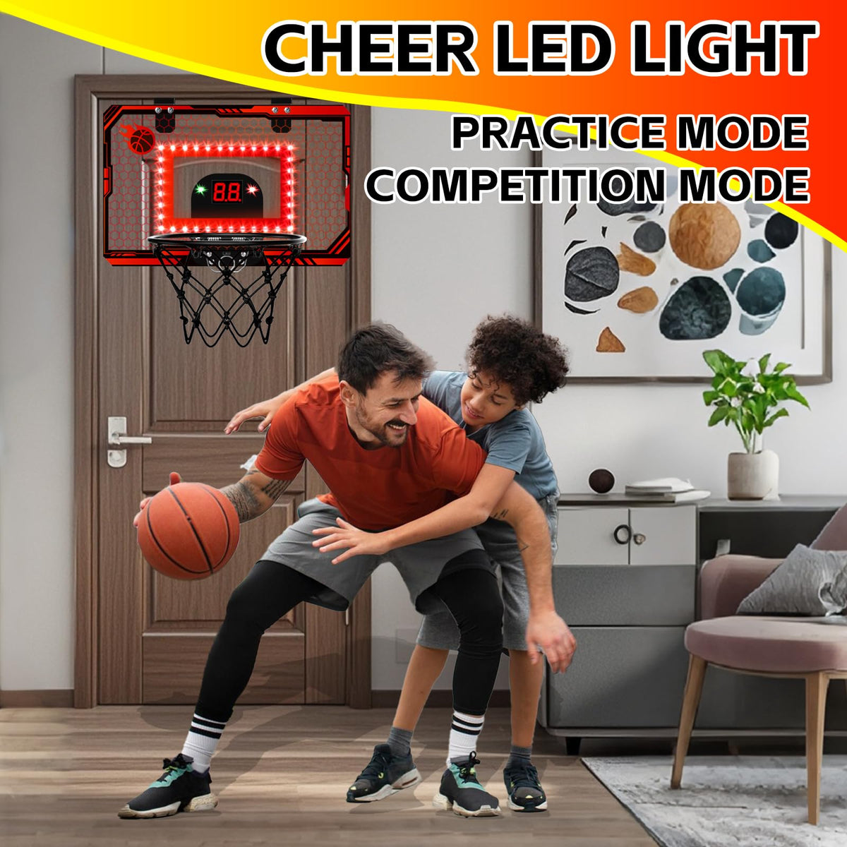 PAROTO mini hoop set includes 3 balls and pump for ready-to-play sessions