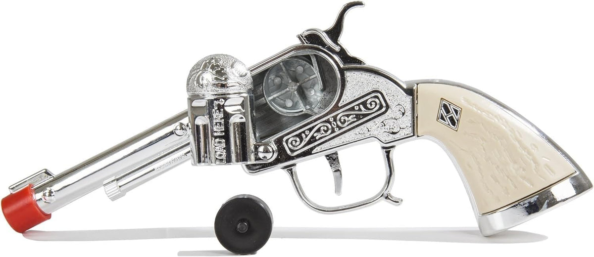 Parris Stagecoach single holster set on stagecoach prop inspires role-play adventures.