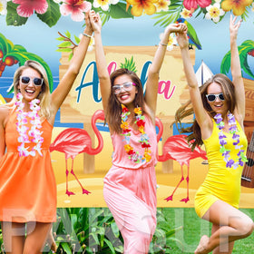 PARSUP Hawaiian leis dress-match idea, coordinate with skirts and bikinis.