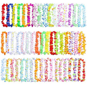 PARSUP Hawaiian leis front view pack, ideal for tropical party decorations.