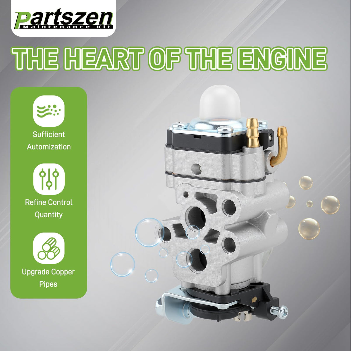 Partszen carburetor gasket for a secure seal and easy installation.
