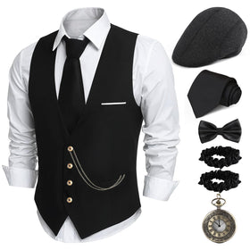PARTTELY 1920s men's vest offers soft, breathable comfort for a retro look