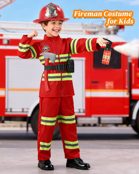 PARTTELY firefighter extinguisher prop, water-squeeze feature enhances pretend fire drills