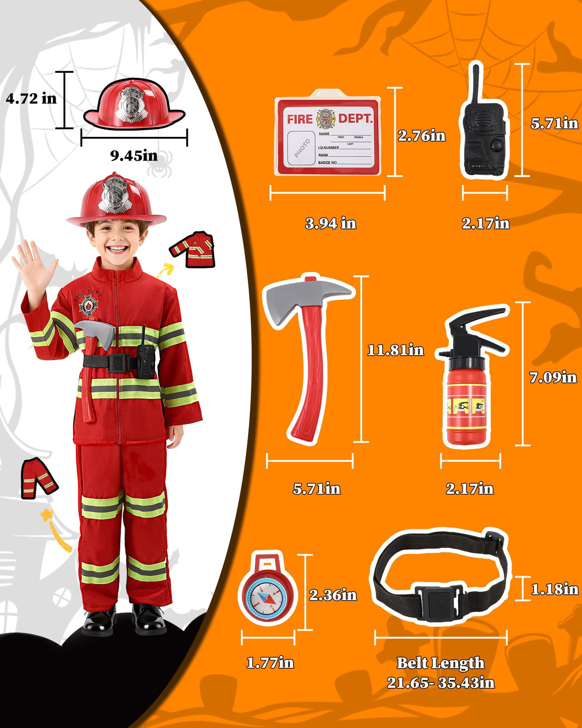 PARTTELY firefighter walkie-talkie, interactive communication toy during playtime